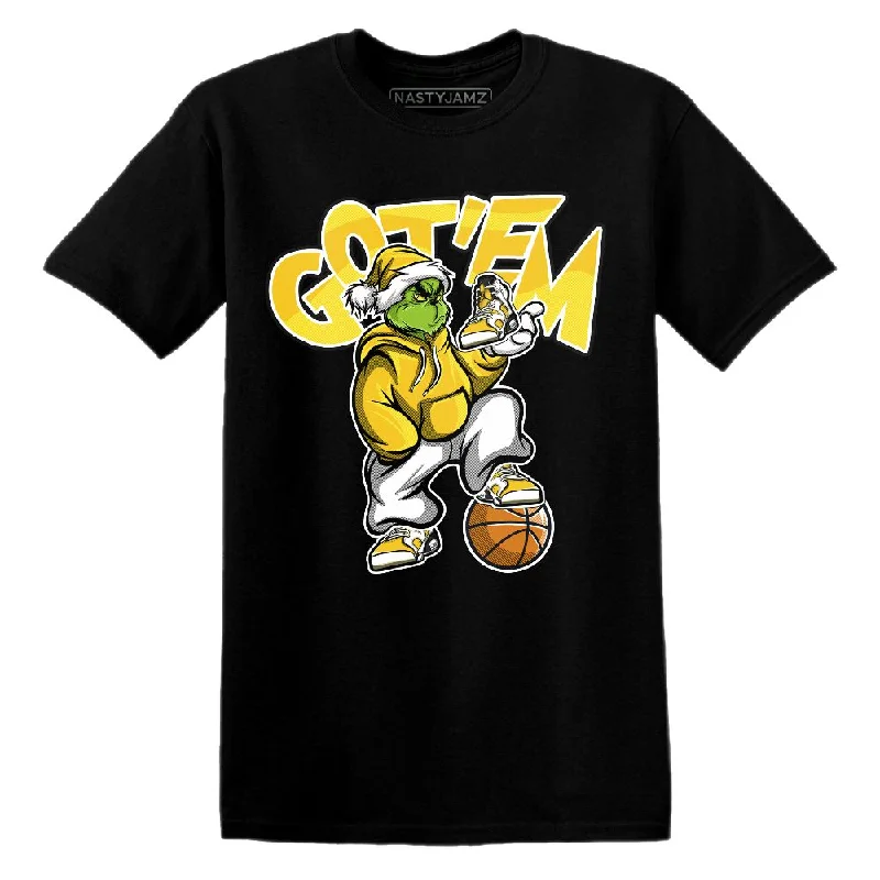 Versatile Gender-Free Wardrobe Essentials Yellow Ochre 6s NastyJamz T-Shirt Match Grinchmas Got Em
