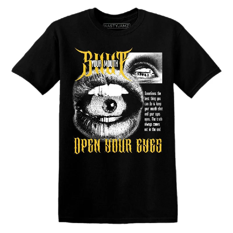 Versatile Clothing For All Genders Yellow Ochre 6s NastyJamz T-Shirt Match Shut Your Mouth