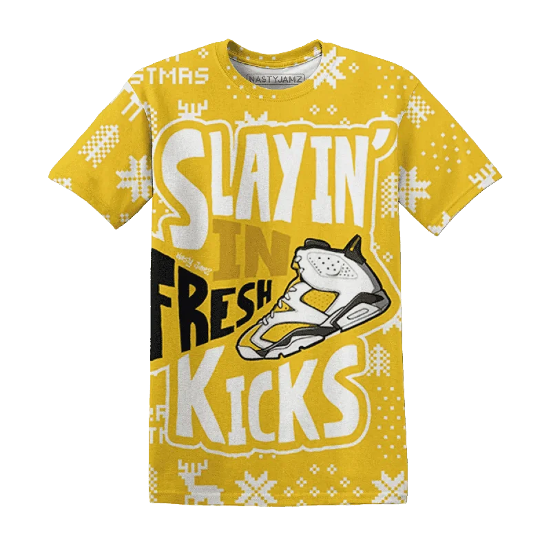Gender-Neutral Clothing Styles Yellow Ochre 6s NastyJamz T-Shirt Match Slayin Kicks All-Over Print